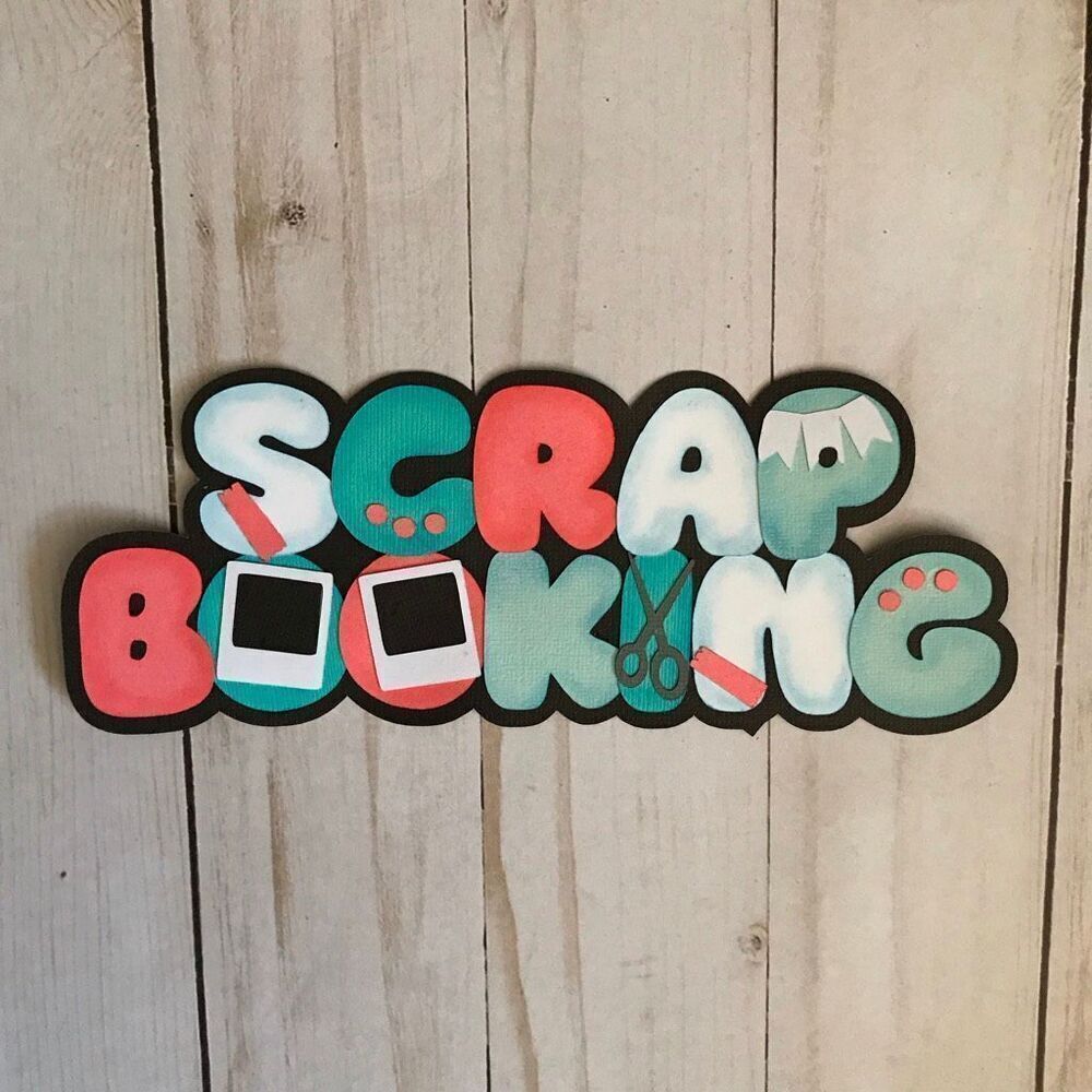 3-D Scrapbook or card title Scrapbooking Handmade acid free